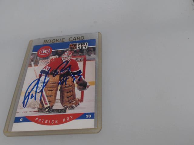 Carte hockey patrick roy signer