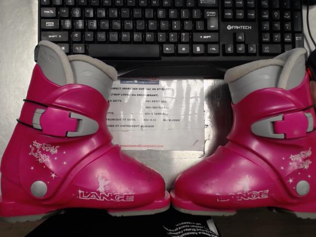 Botte ski enfant rose