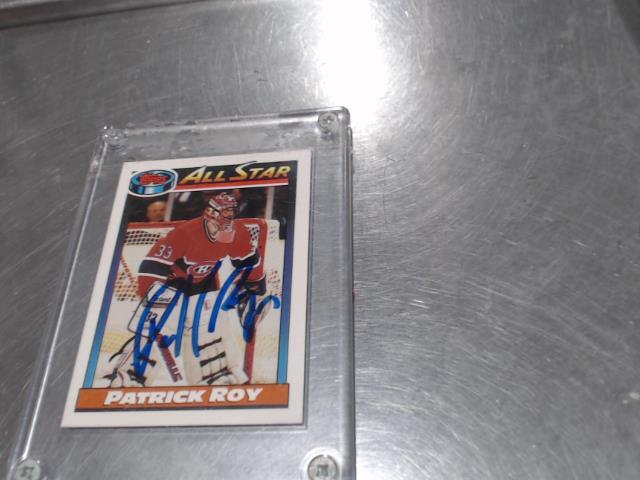 Carte hockey patrick roy signer