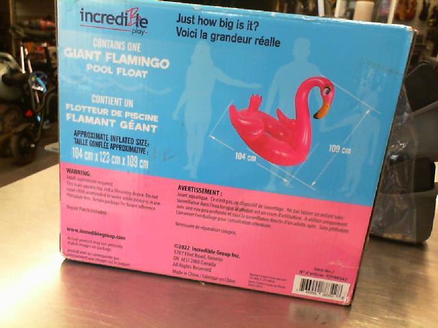 Flamant rose gonflable piscine 3.5p'tall