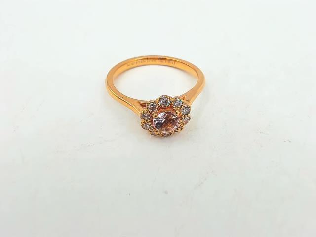 BAGUE EN OR 14KT   DIAMANTS