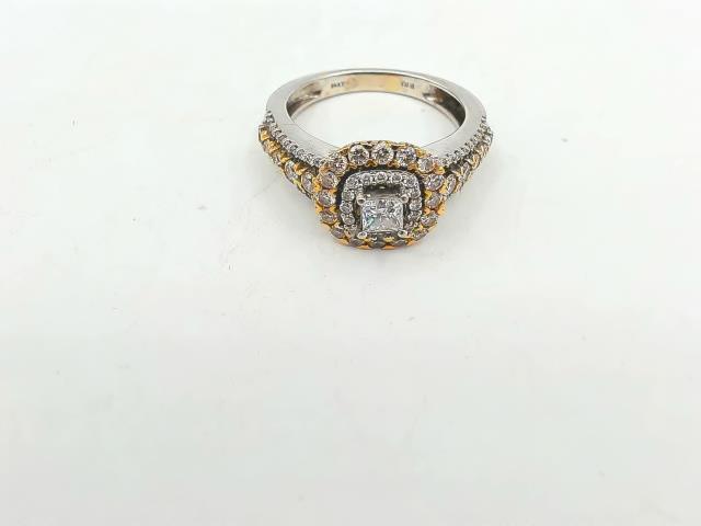 BAGUE EN OR 14KT   DIAMANTS