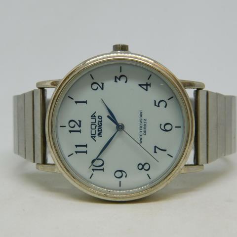 Indiglo montre cheap silver