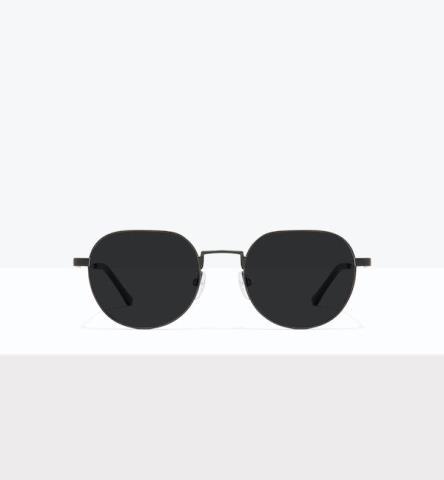 Offset matte black l round sunglasses