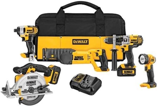 Lot de 4 outils dewalt +1batt+1chrgbatt