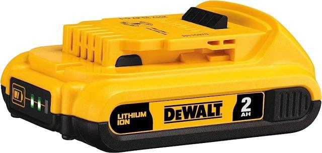 Batterie dewalt 2 amperes