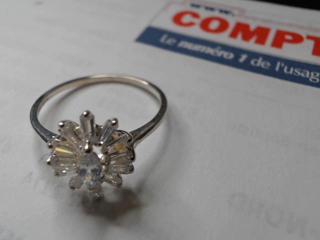 Bague en argent flocon de neige