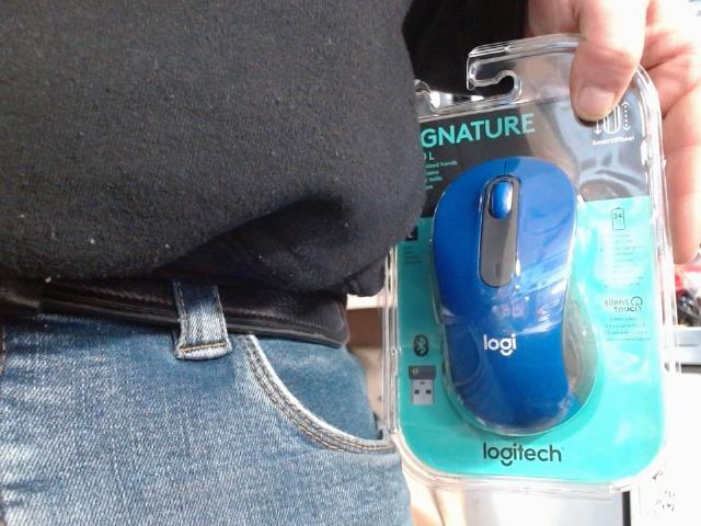 Large blue wireless mouse