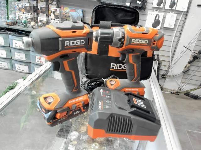 Kit avec sac ridgid avec 2batterie