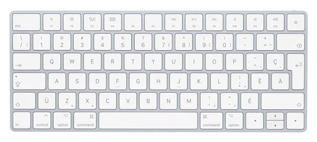 Clavier sans fil appel blanc