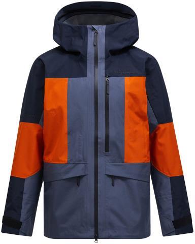 Manteau ski bleu gris orange large neuf