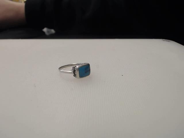 Bague argent avec pierre turquoise