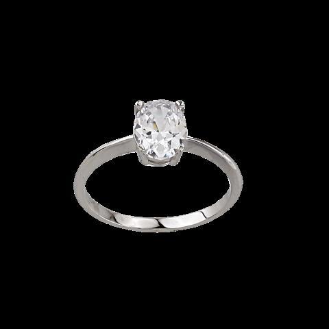 Bague en stainless femme +zircon