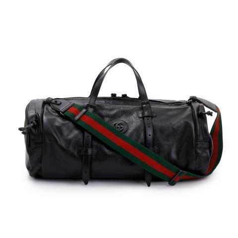 Large duffel bag blk gucci bag