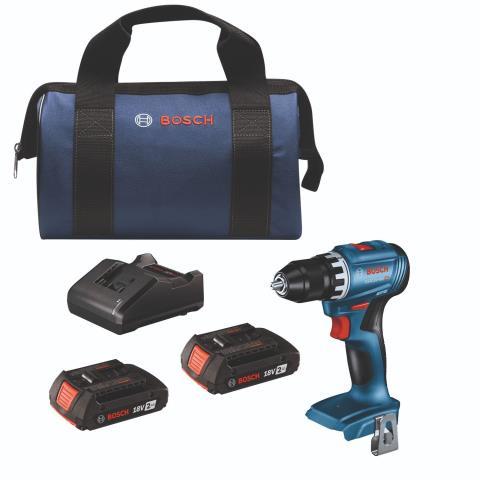 Drill bosch+2 batteries+charger+bag