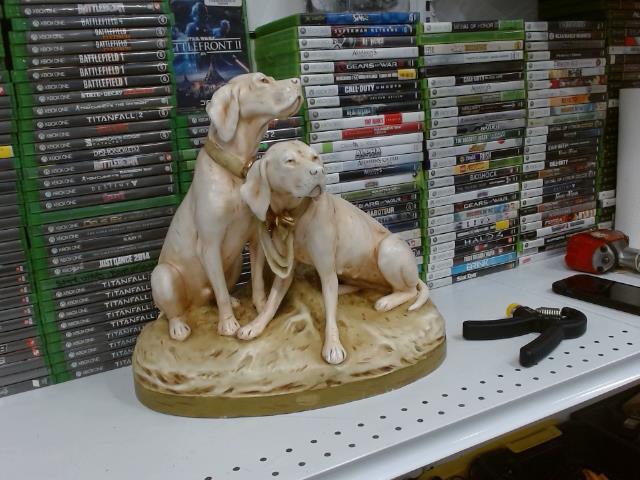 Ceramic dog duo