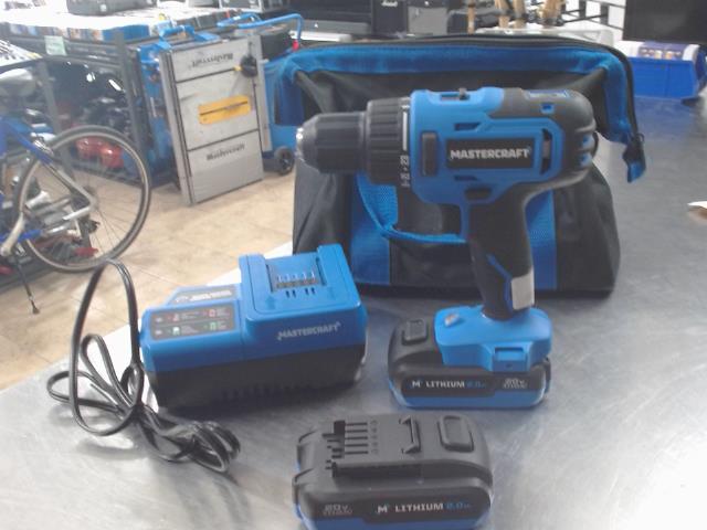 Drill 20v+2batt(2.0ah)+chargeur dsac