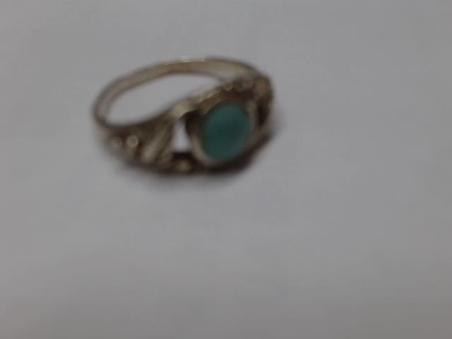 Bague argent   p bleu 2.8