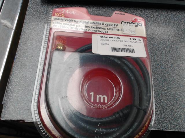 Cable coaxial neuf 1m