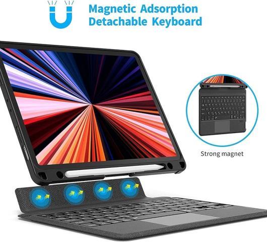 Mag touch ipad keyboard case+charger