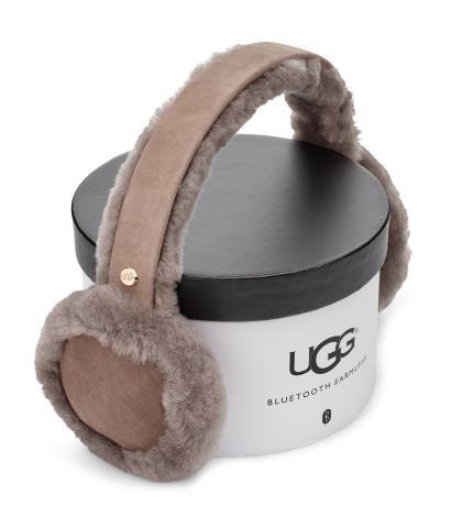 White sheepskin bluetoo  earmuff headset