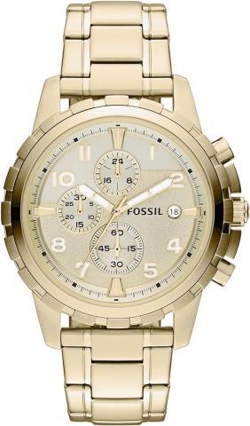 Fosssil mens watch silver and gold chron