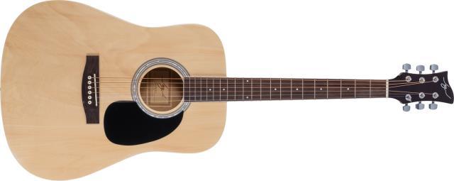 Guitar acoustique beige bien entretenue