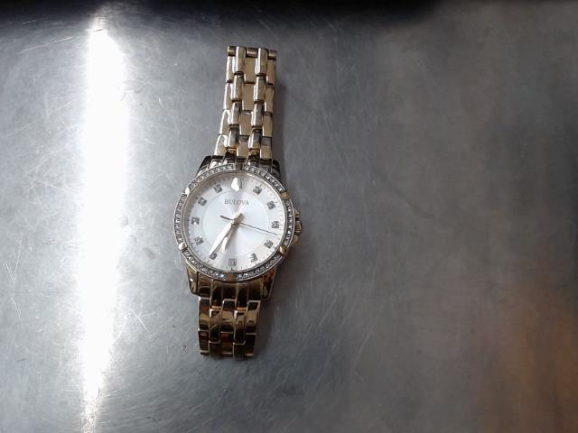 Bulova crystal watch w diamonds