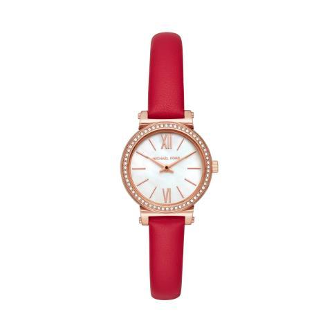 Montre miniature pour femme rouge