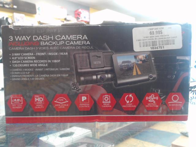 Dash cam 3 way neuve