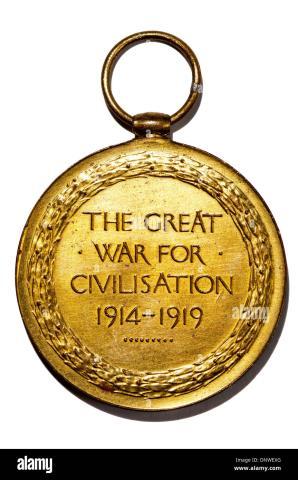 1914-1919 the great war for civ. medal