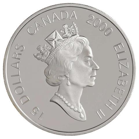 Canada dollar 2000 elizabeth 2 silver