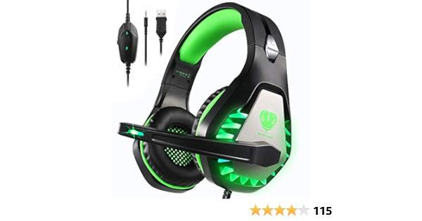 Ecouteur de gaming vert et noir