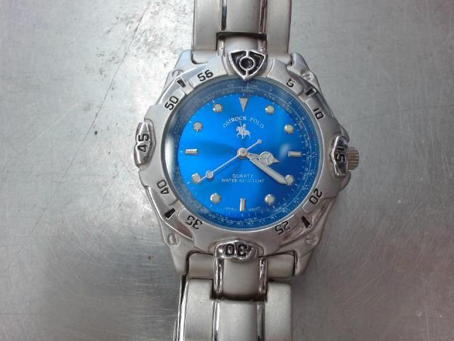 Montre a cadran bleu stainless