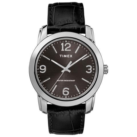 Montre timex bracelet cuire noir