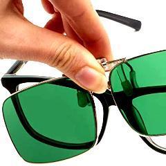 Lunette a vitre verte