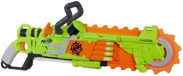 Nerf avec chainsaw vert 4 balles