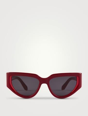 Lunette soleil offwhite rouge