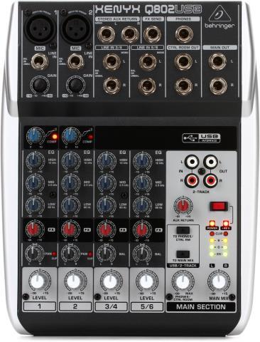 Behringer xenyx q802usb +fil midi