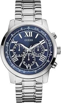 Chonograph guess stainless/blue dial