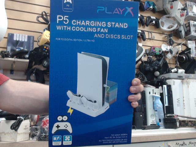 Ps5 stand with cooling fan