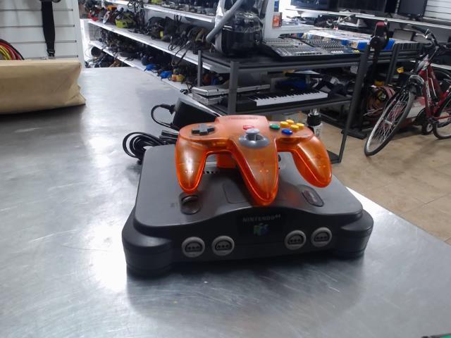 Nintendo 64 + manette orange + fil