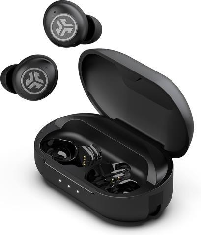 Earbuds black with rubber