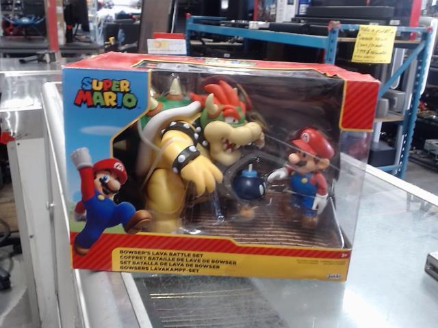 Figurine mario coffret bataille bowser