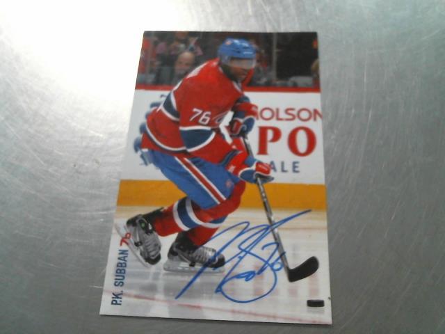 Photo sign pk subban