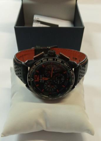 Pulsar chronograph watch black and orang