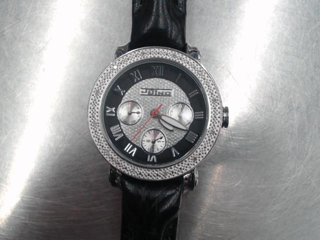 Jojino diamond watch black leather