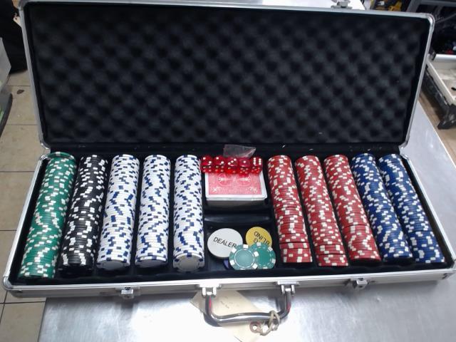 Kit de poker coffre metalique