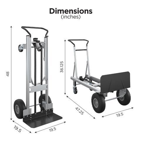 2-in-1 convertible hand truck