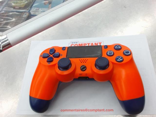 Manette ps4 orange et bleu